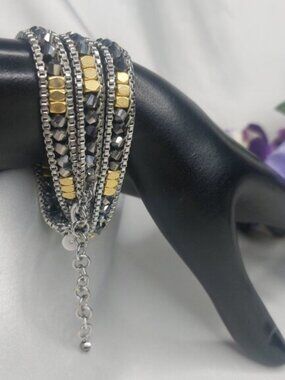 Stella & Dot Vintage Luna Wrap Bracelet/Necklace, EUC, w/orig. Box